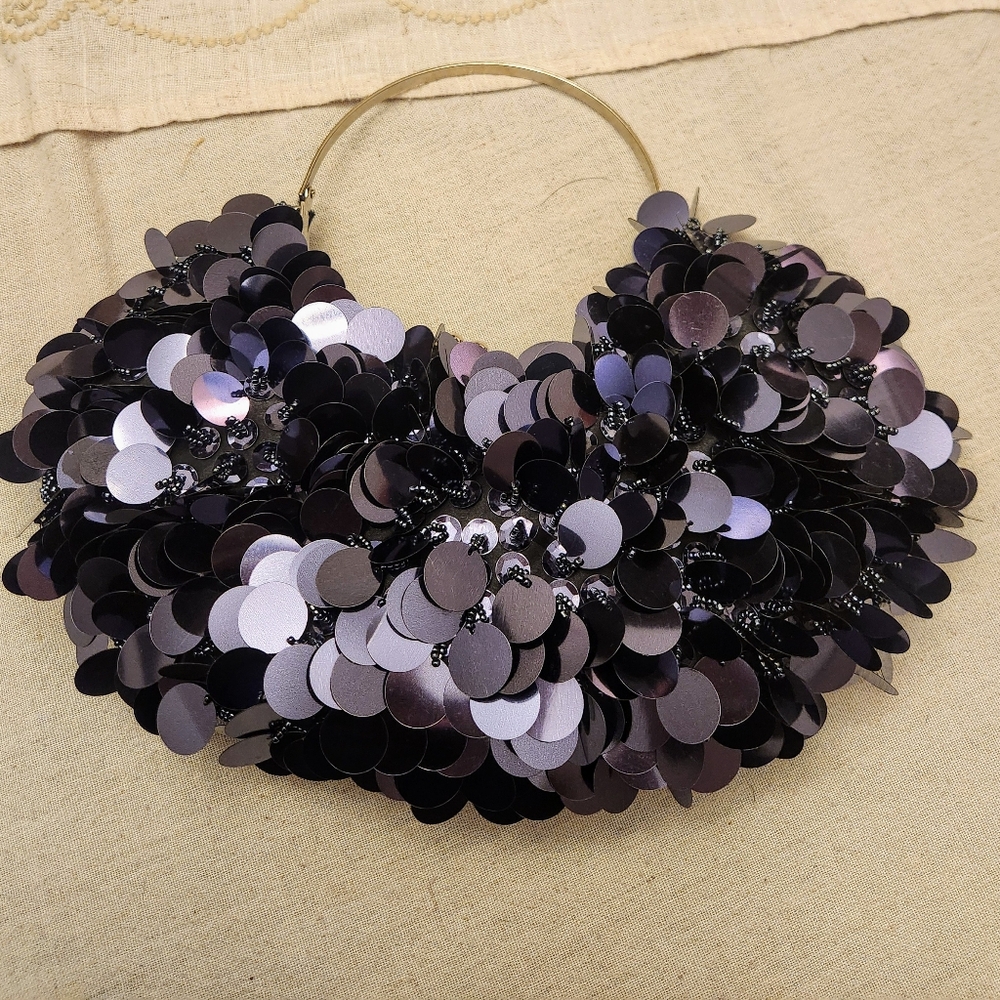 Elegant Sequin & Mesh Evening‎ Bag - Picture 2 of 5